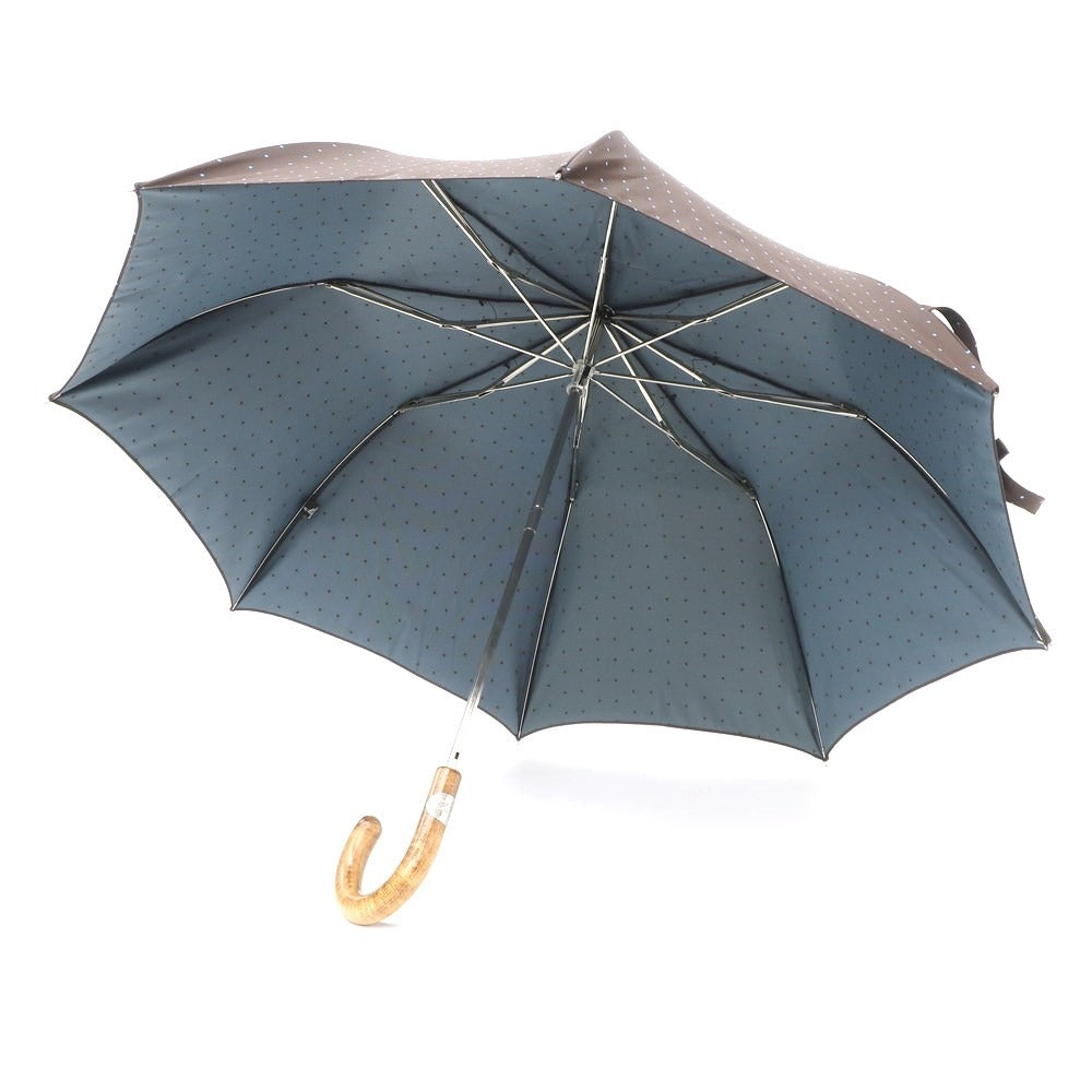 [Used] Maglia Francesco Polka dot folding umbrella Brown x light blue [BRW] [S/S/A/W] [Condition rank B] ​​[Men&