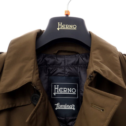 [Used] Herno GORE-TEX polyester double-breasted down coat in olive brown [Size 42] [BRW] [A/W] [Condition Rank A] [Men&