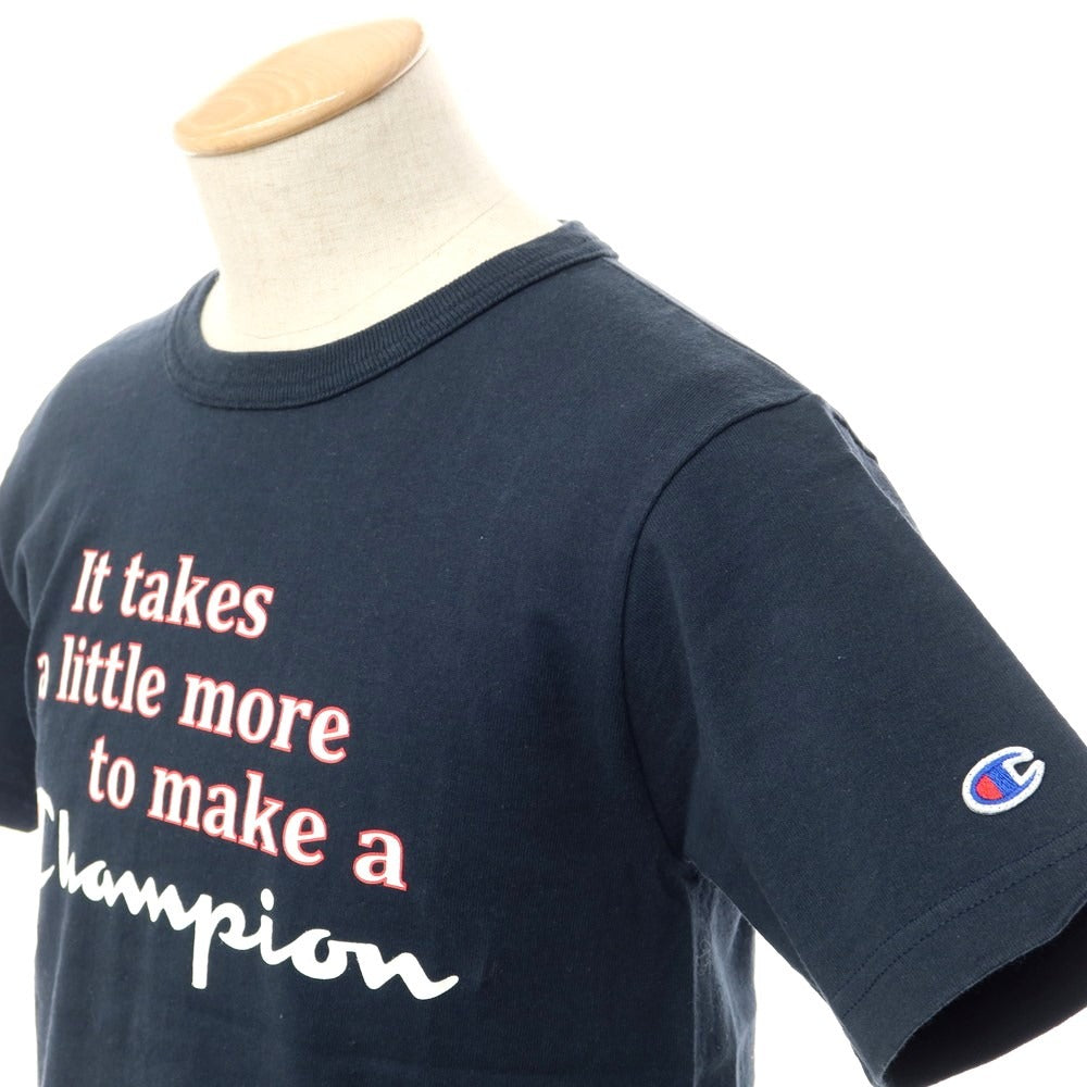 [Used] Champion T1011 Heavy Cotton Print Sleeve T-Shirt Navy [Size SMALL] [NVY] [S/S] [Condition Rank B] ​​[Men&