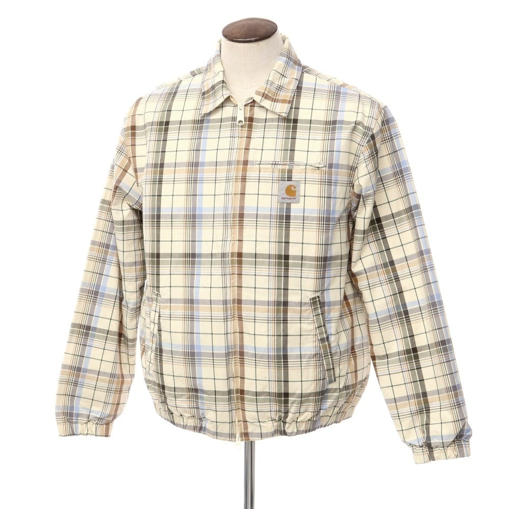 [Used] Carhartt Cotton Check Swing Top Blouson Ivory x Beige x Gray [Size L] [WHT] [S/S] [Condition Rank B] ​​[Men&