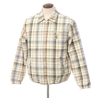 [Used] Carhartt Cotton Check Swing Top Blouson Ivory x Beige x Gray [Size L] [WHT] [S/S] [Condition Rank B] ​​[Men&