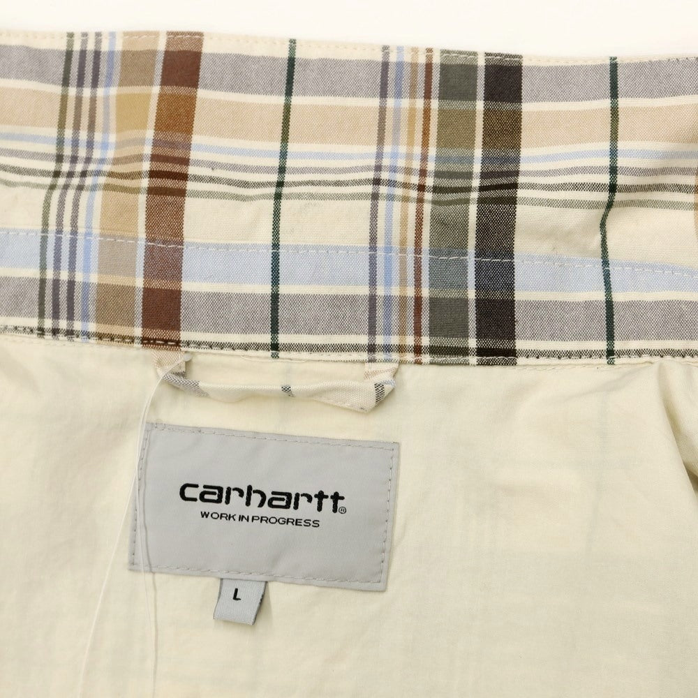 [Used] Carhartt Cotton Check Swing Top Blouson Ivory x Beige x Gray [Size L] [WHT] [S/S] [Condition Rank B] ​​[Men&