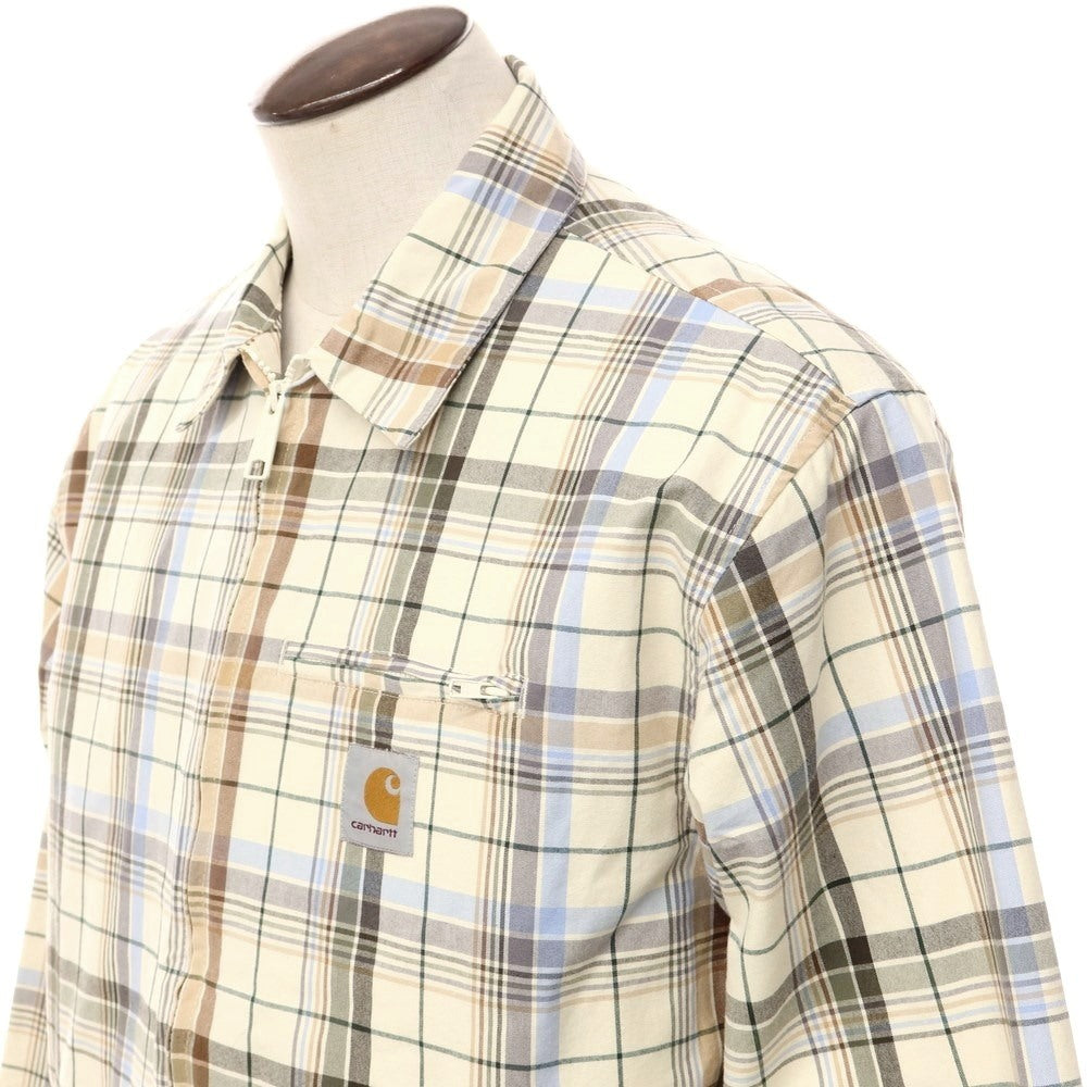 [Used] Carhartt Cotton Check Swing Top Blouson Ivory x Beige x Gray [Size L] [WHT] [S/S] [Condition Rank B] ​​[Men&