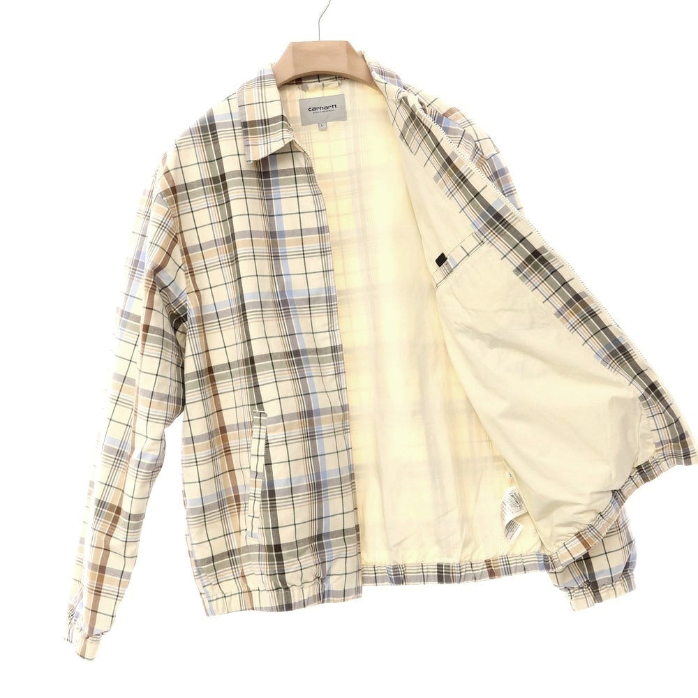 [Used] Carhartt Cotton Check Swing Top Blouson Ivory x Beige x Gray [Size L] [WHT] [S/S] [Condition Rank B] ​​[Men&