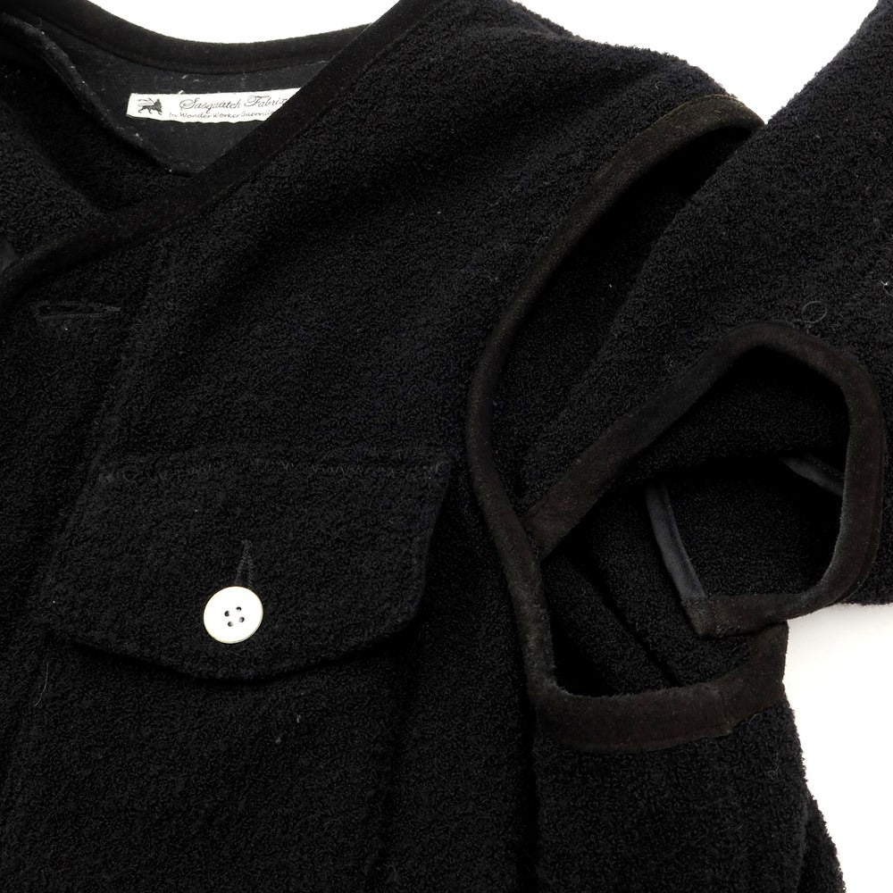 [Used] SASQUATCHfabrix. No-collar jacket
 Black [Size M] [BLK] [A/W] [Condition Rank B] ​​[Men&