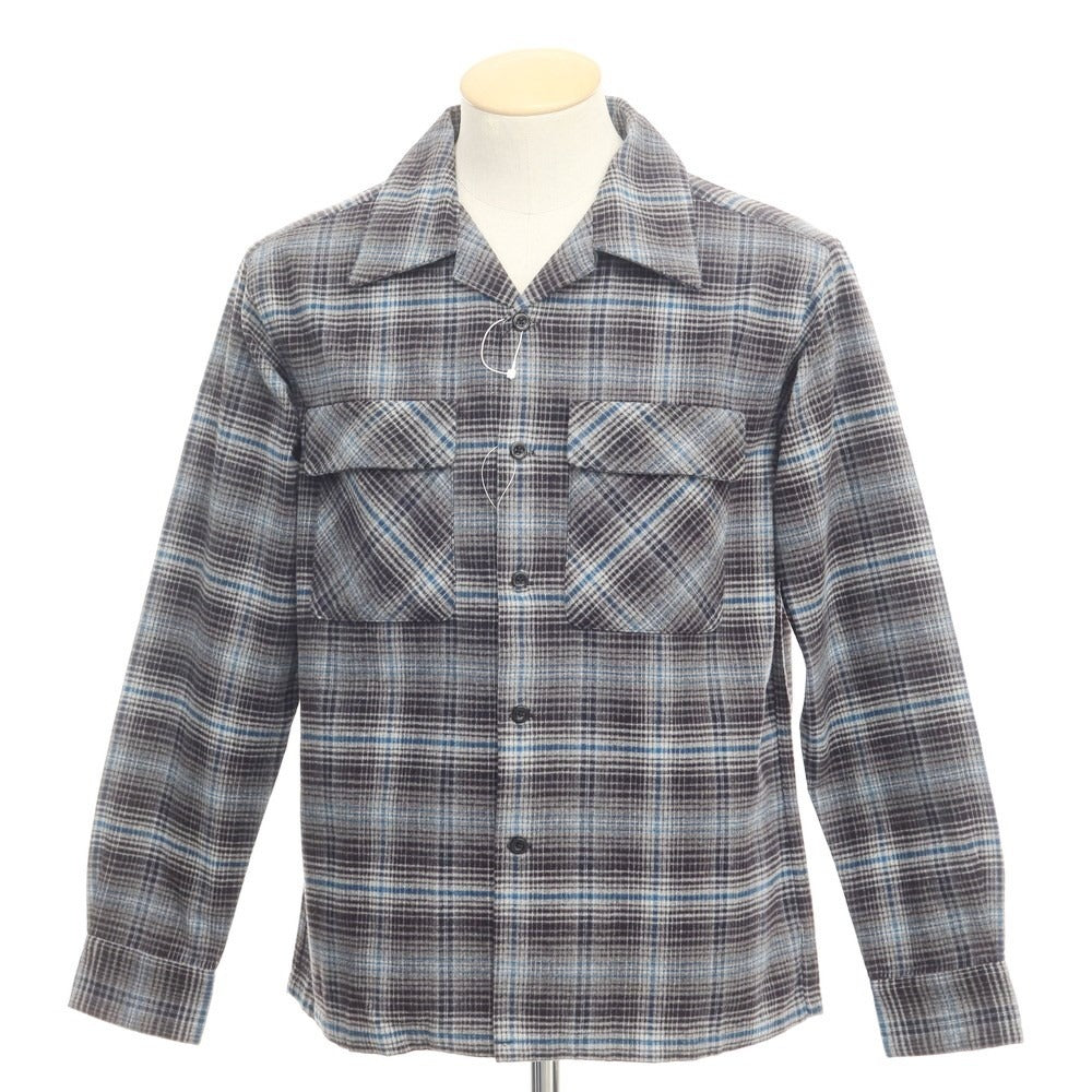 [Used] [Unused] Pendleton Cotton Flannel Check Open Collar Shirt Gray x Blue [Size S] [GRY] [A/W] [Condition Rank S] [Men&