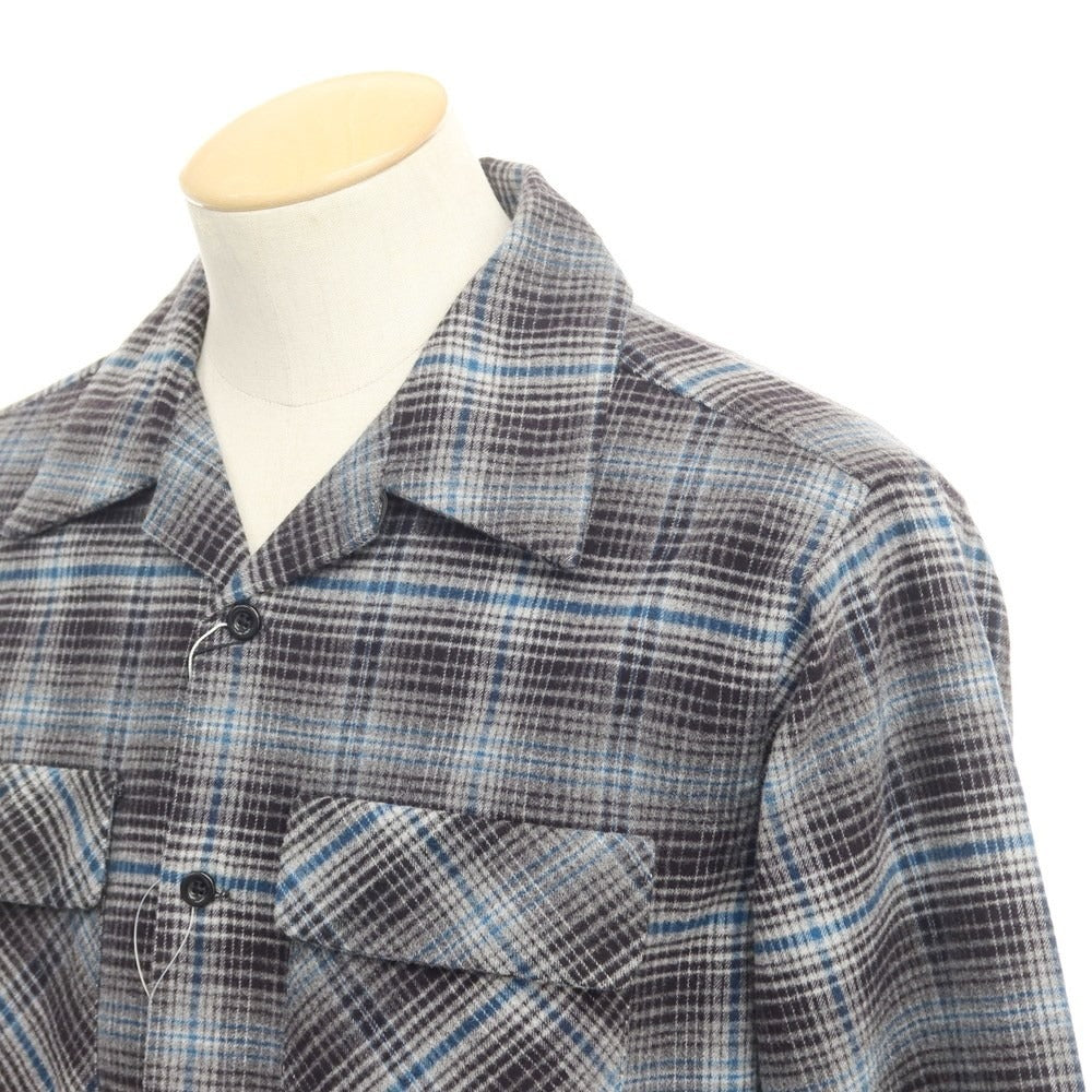 [Used] [Unused] Pendleton Cotton Flannel Check Open Collar Shirt Gray x Blue [Size S] [GRY] [A/W] [Condition Rank S] [Men&