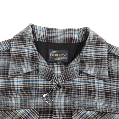[Used] [Unused] Pendleton Cotton Flannel Check Open Collar Shirt Gray x Blue [Size S] [GRY] [A/W] [Condition Rank S] [Men&
