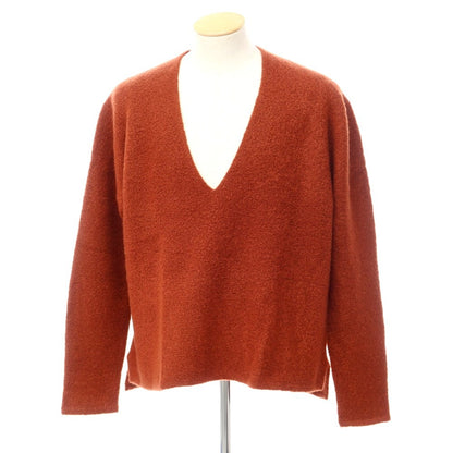 [Used] Walenode Cashmere Nylon Pile V-neck Pullover Knit Orange Brown [Size 1] [BRW] [A/W] [Condition Rank A] [Men&