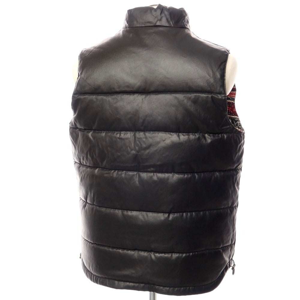 [Used] TRUSSARDI Reversible Coated Cotton Padded Vest Blouson Black [Size 52] [BLK] [A/W] [Condition Rank B] ​​[Men&