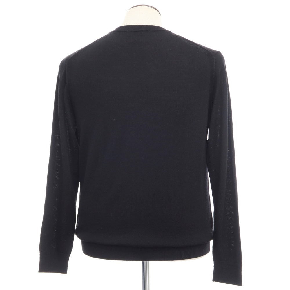 【中古】ナノユニバース nano universe ウール クルーネック ニット ブラック【サイズXL】【BLK】【A/W】【状態ランクB】【メンズ】【768884】 APD