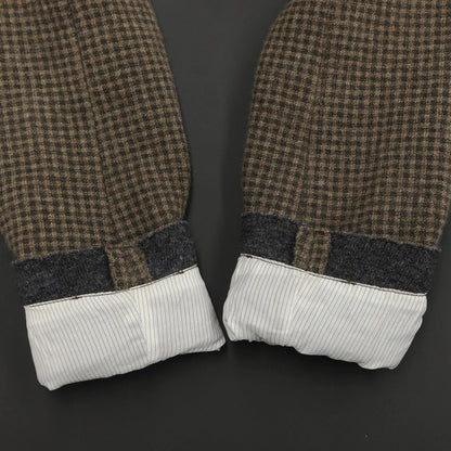 [Used] BARENA wool nylon check knit jacket, brown x dark gray [Size 46] [BRW] [A/W] [Condition Rank B] ​​[Men&