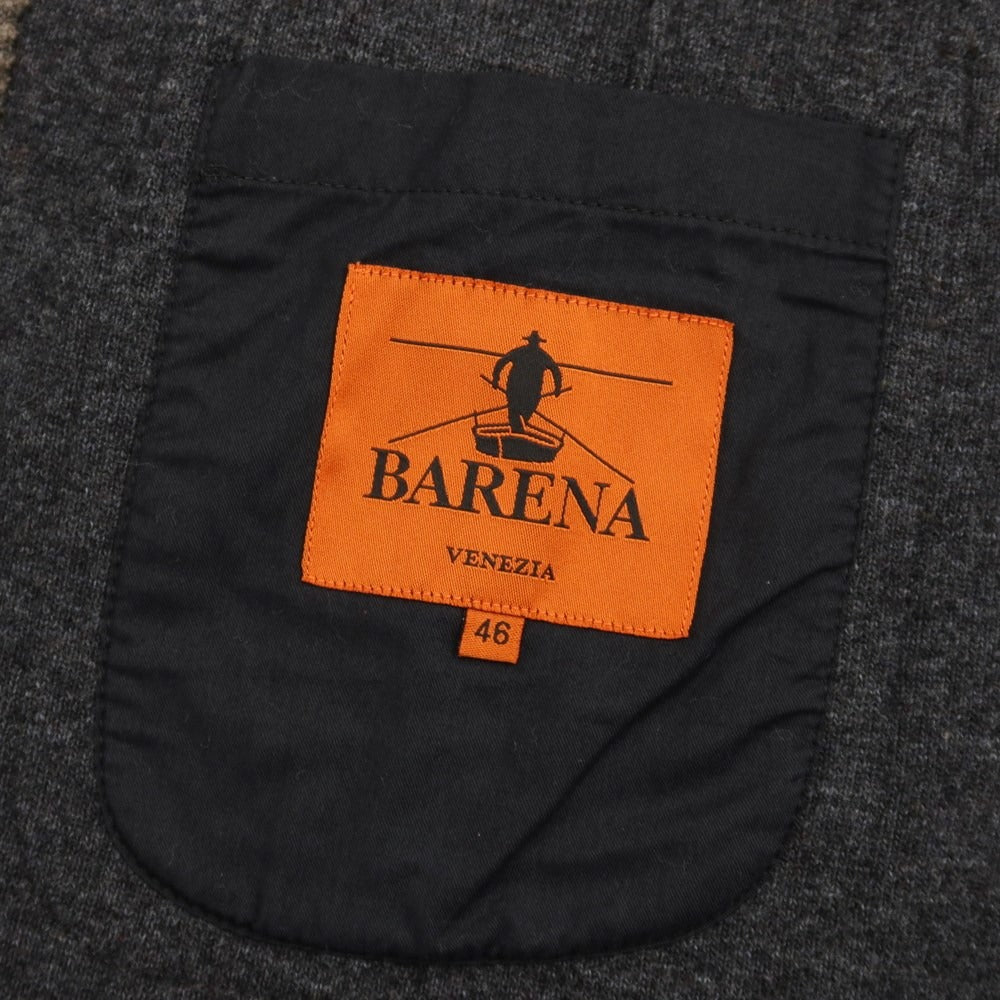 [Used] BARENA wool nylon check knit jacket, brown x dark gray [Size 46] [BRW] [A/W] [Condition Rank B] ​​[Men&