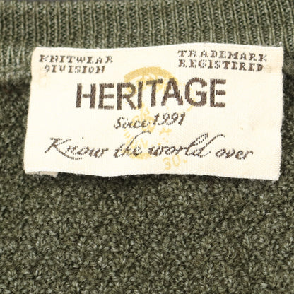 [Used] Heritage wool crew neck knit, olive [Size S/48] [GRN] [A/W] [Condition Rank B] ​​[Men&