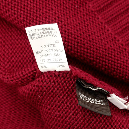 [Used] ZANONE mid-gauge wool crew neck knit, wine red [size 48] [RED] [A/W] [Condition rank B] ​​[Men&