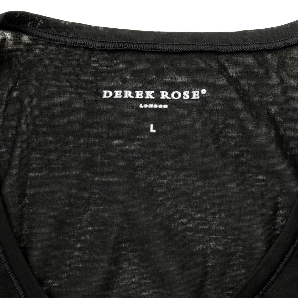 【中古】【未使用】デレク ローズ Derek Rose 半袖Ｔシャツ
 ブラック【サイズL】【BLK】【S/S】【状態ランクS】【メンズ】
【769595】 CPD
