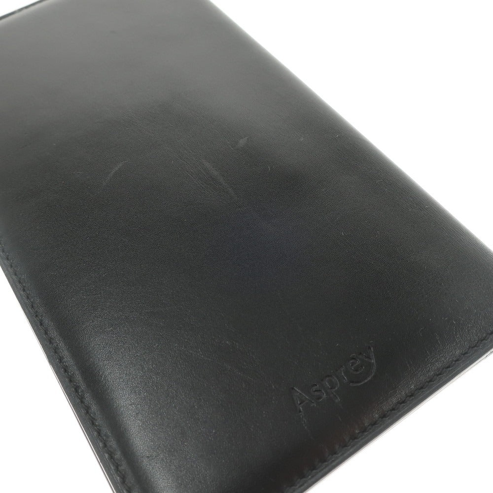 [Used] Asprey LONDON Leather Long Wallet Black [BLK] [S/S/A/W] [Condition Rank B] ​​[Men&