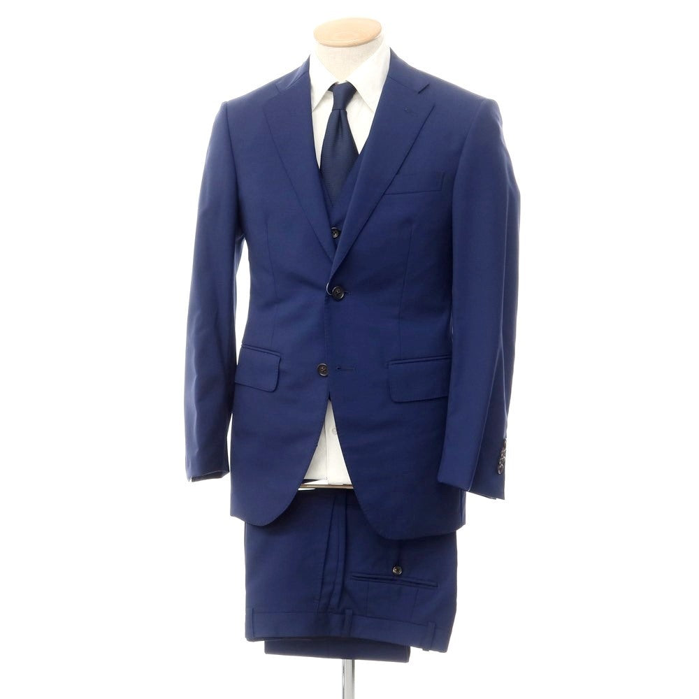 [Used] Azabu tailor wool three-piece two-button suit, navy blue [Size: jacket 44/gilet 42/pants 79] [NVY] [S/S] [Condition: B] [Men&
