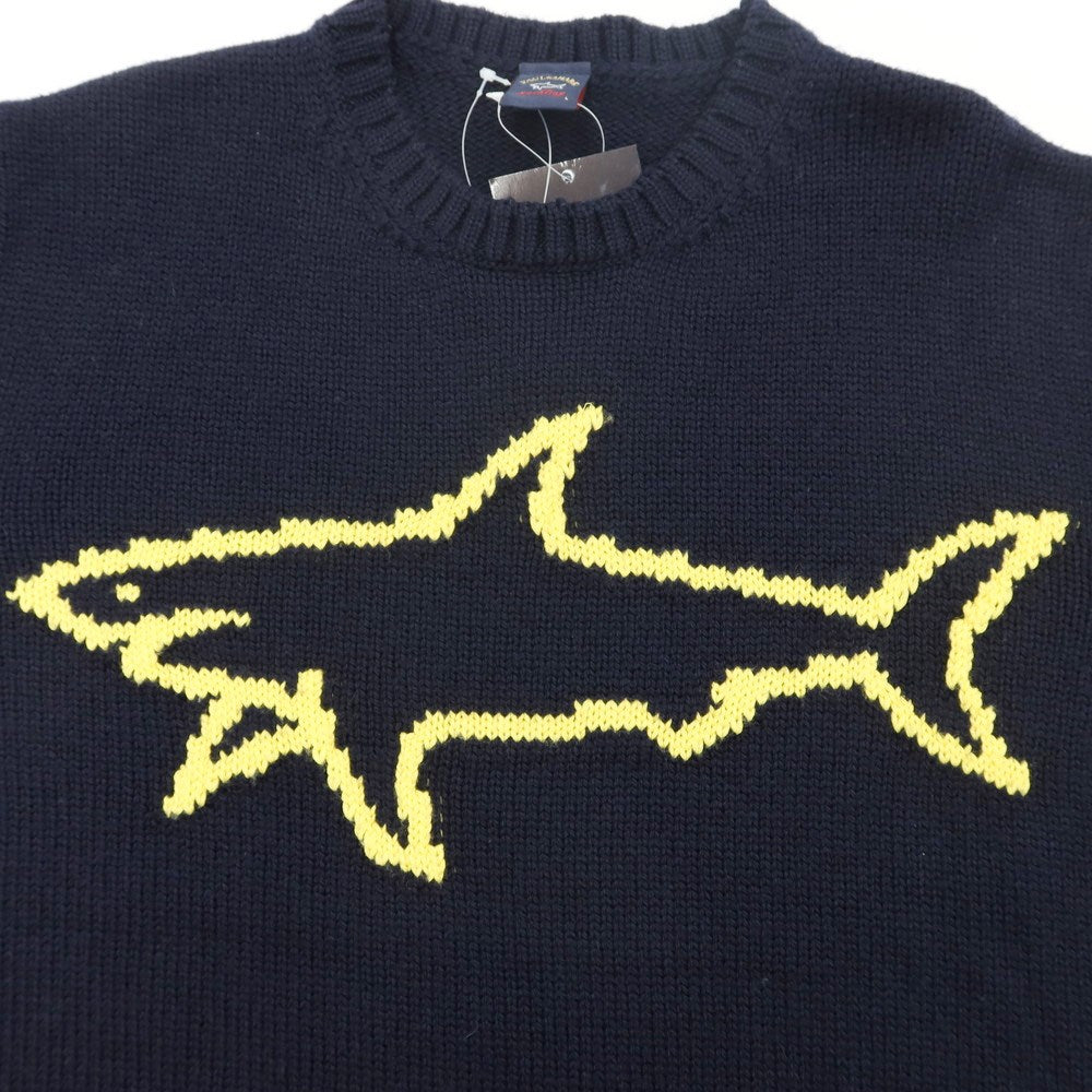 【新品】ポールアンドシャーク PAUL&amp;SHARK プルオーバーニット
 ネイビーxイエロー【サイズL】【NVY】【A/W】【状態ランクN】【メンズ】
【769878】 APD