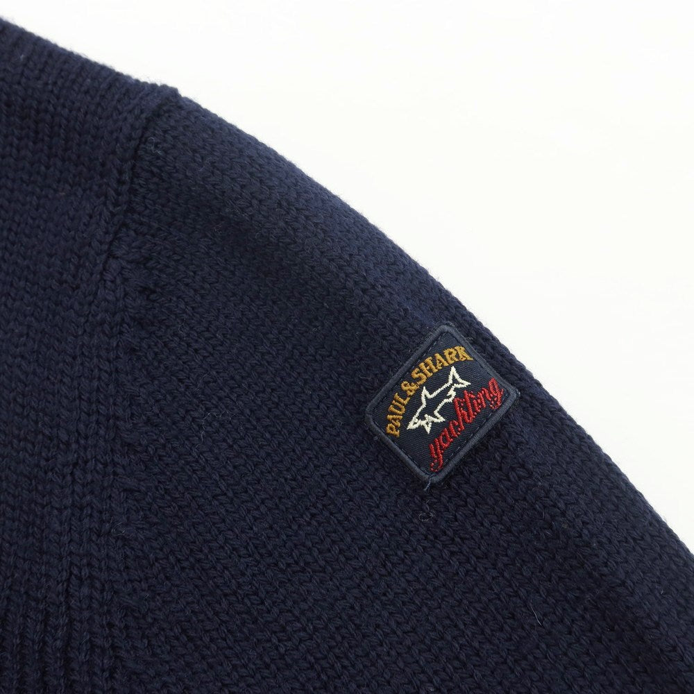 【新品】ポールアンドシャーク PAUL&amp;SHARK プルオーバーニット
 ネイビーxイエロー【サイズL】【NVY】【A/W】【状態ランクN】【メンズ】
【769878】 APD