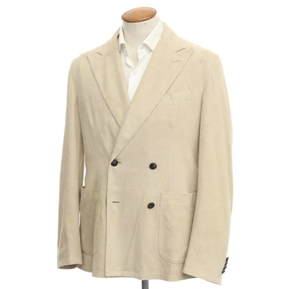 [Used] TAGLIATORE PIERL Lamb leather suede double jacket beige [Size 48] [BEI] [A/W] [Condition rank B] ​​[Men&