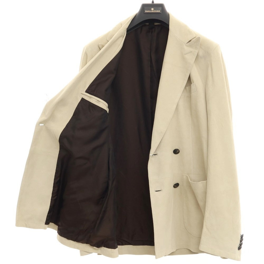 [Used] TAGLIATORE PIERL Lamb leather suede double jacket beige [Size 48] [BEI] [A/W] [Condition rank B] ​​[Men&