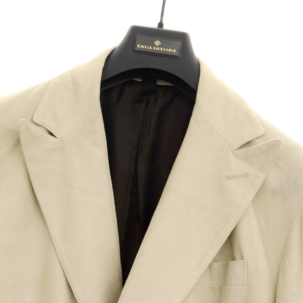 [Used] TAGLIATORE PIERL Lamb leather suede double jacket beige [Size 48] [BEI] [A/W] [Condition rank B] ​​[Men&