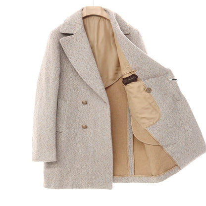 【新品】タリアトーレ TAGLIATORE C-STEPHAN ダブルブレストコート
 グレーxキャメル【サイズ48】【GRY】【A/W】【状態ランクN】【メンズ】
【769889】 APD