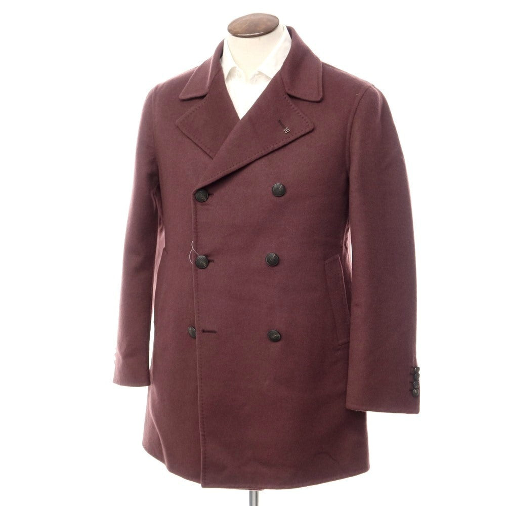 [New] Tagliatore STENA wool double-breasted coat, grayish burgundy [Size 48] [PUP] [A/W] [Condition rank N] [Men&