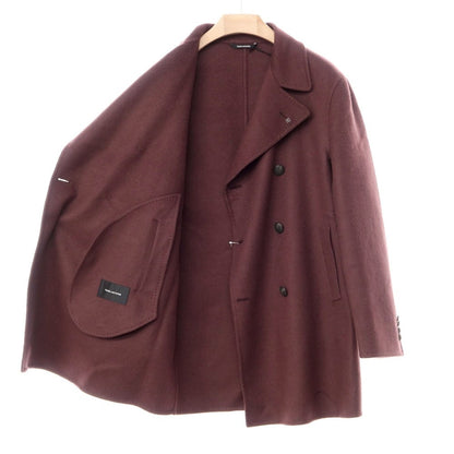 [New] Tagliatore STENA wool double-breasted coat, grayish burgundy [Size 48] [PUP] [A/W] [Condition rank N] [Men&