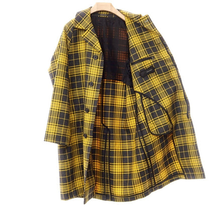 [New] TAGLIATORE SALOMON/S Wool Check Balmac Coat Yellow x Gray [Size 46] [YEL] [A/W] [Condition Rank N] [Men&