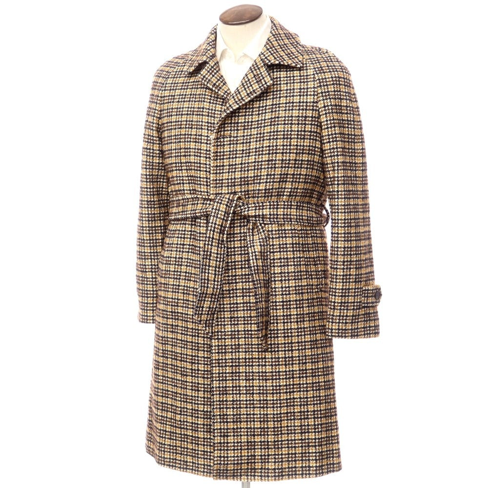 [New] Tagliatore LARS Balmacaan Coat
 Brown x Ivory [Size 48] [BRW] [A/W] [Condition Rank N] [Men&