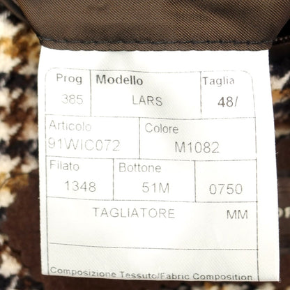 [New] Tagliatore LARS Balmacaan Coat
 Brown x Ivory [Size 48] [BRW] [A/W] [Condition Rank N] [Men&