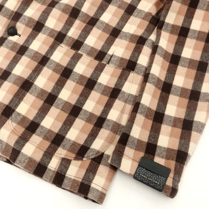 [New] TAGLIATORE wool check unconstructed jacket salmon pink x dark brown [size 48] [PNK] [A/W] [Condition rank N] [Men&