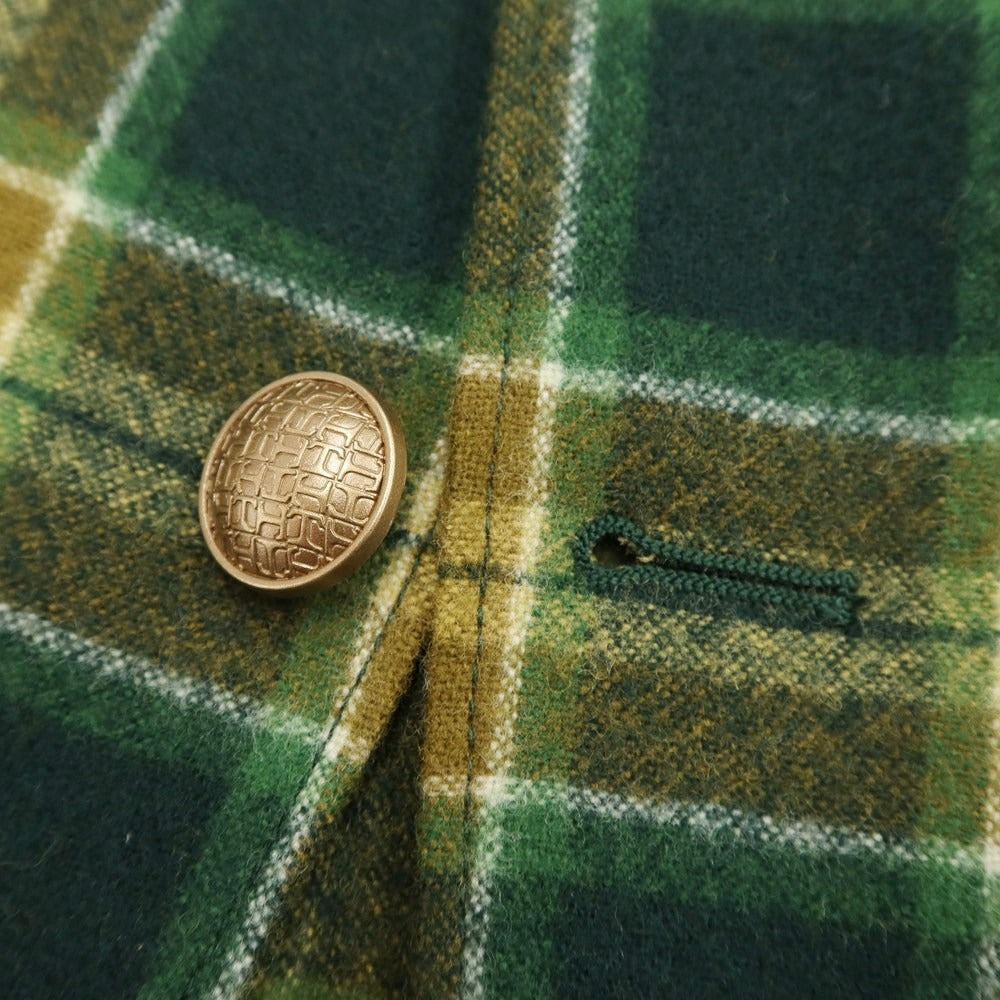 [New] TAGLIATORE Wool Check 2B Casual Jacket Green x Khaki [Size 48] [GRN] [A/W] [Condition Rank N] [Men&