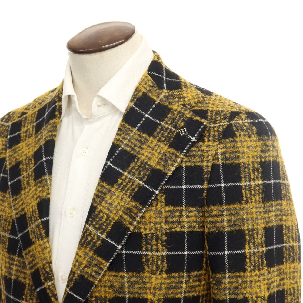 【新品】タリアトーレ TAGLIATORE ピーノレラリオ カジュアルジャケット
 ブラックxイエローxホワイト【サイズ50】【BLK】【A/W】【状態ランクN】【メンズ】
【769880】 APD