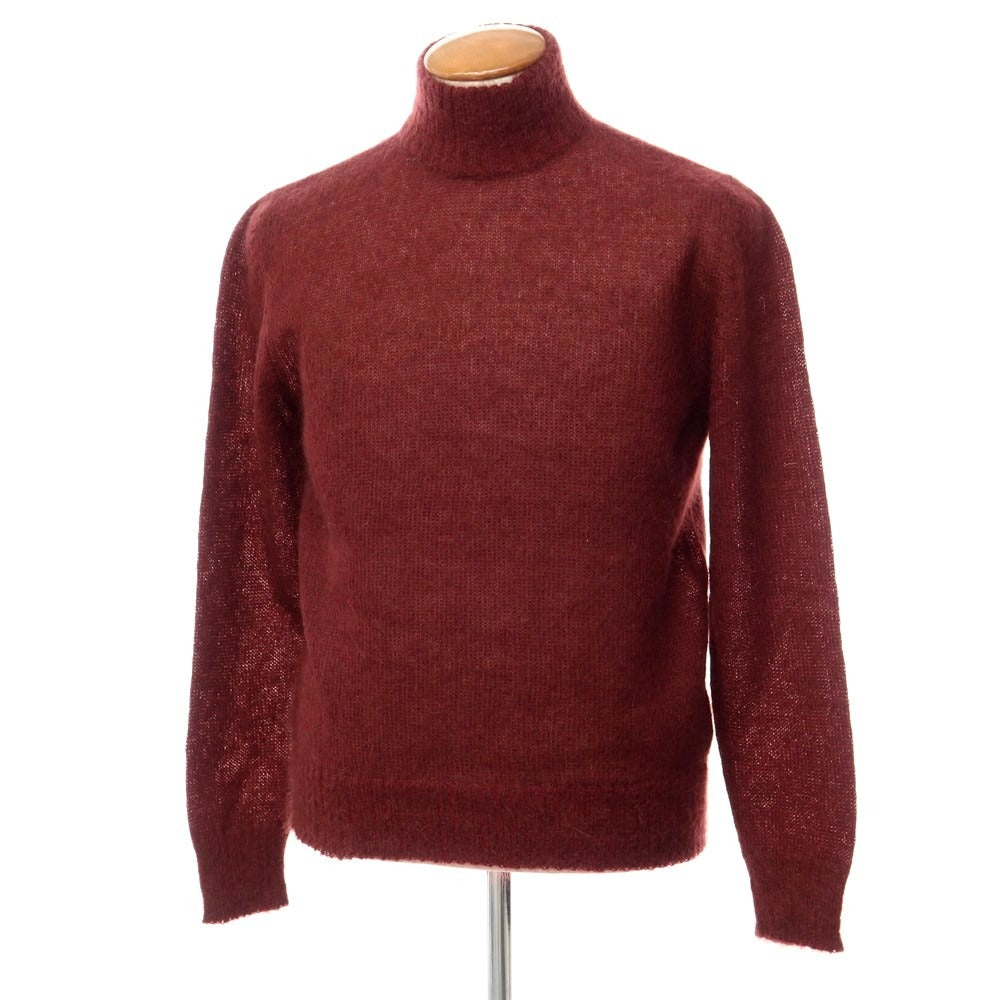 [New] TAGLIATORE Mohair Cotton High Neck Knit Bordeaux [Size 48] [RED] [A/W] [Condition Rank N] [Men&