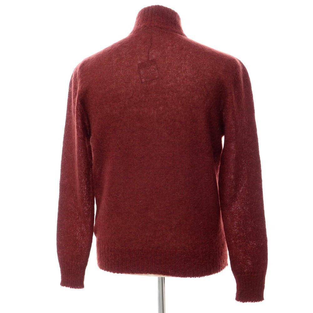 [New] TAGLIATORE Mohair Cotton High Neck Knit Bordeaux [Size 48] [RED] [A/W] [Condition Rank N] [Men&