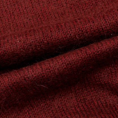 [New] TAGLIATORE Mohair Cotton High Neck Knit Bordeaux [Size 48] [RED] [A/W] [Condition Rank N] [Men&