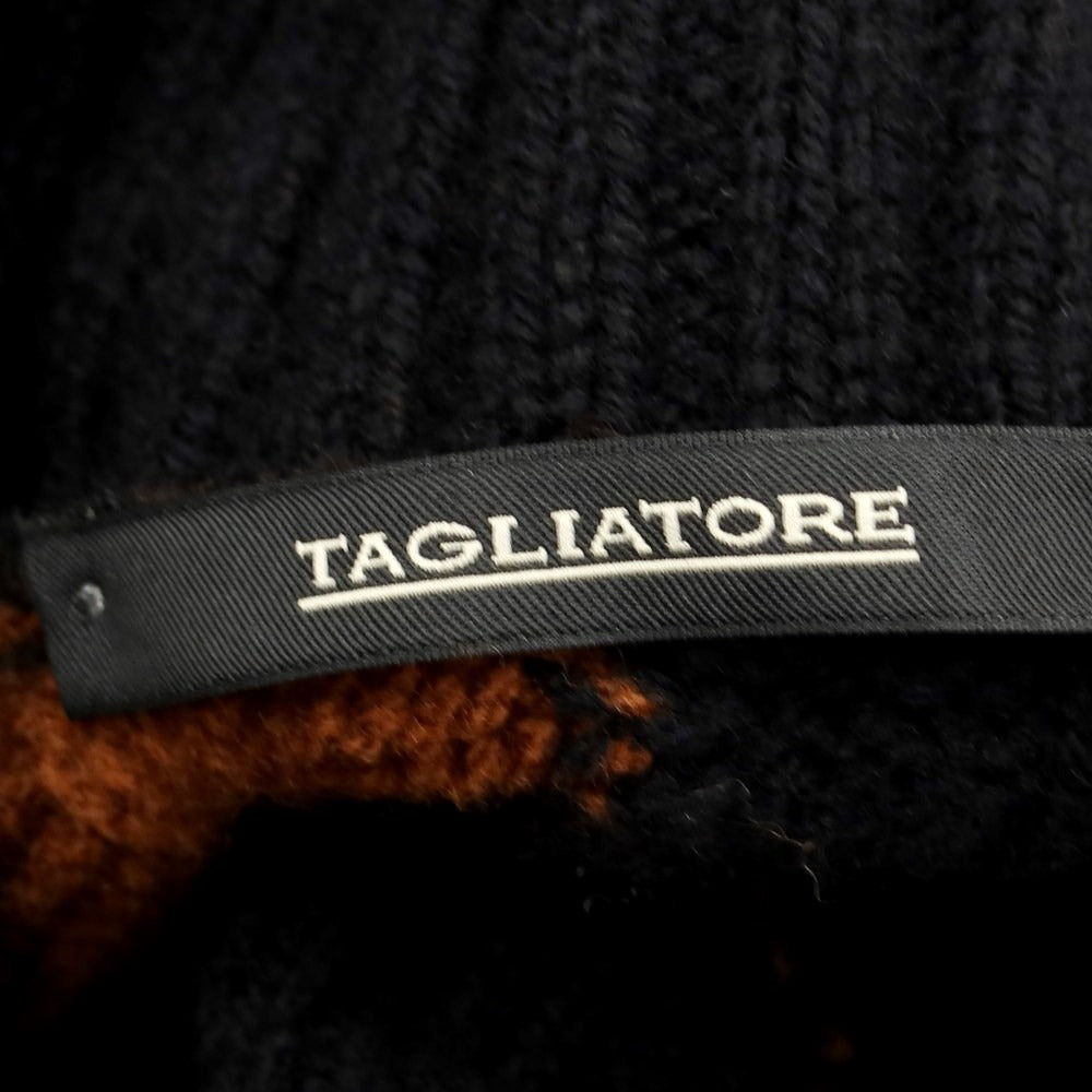 [New] TAGLIATORE pullover knit
 Black x Brown [Size 50] [BLK] [A/W] [Condition Rank N] [Men&