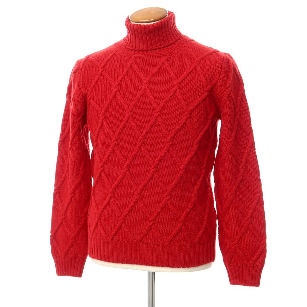 [New] TAGLIATORE mid-gauge wool turtleneck knit, red [size 50] [RED] [A/W] [Condition rank N] [Men&