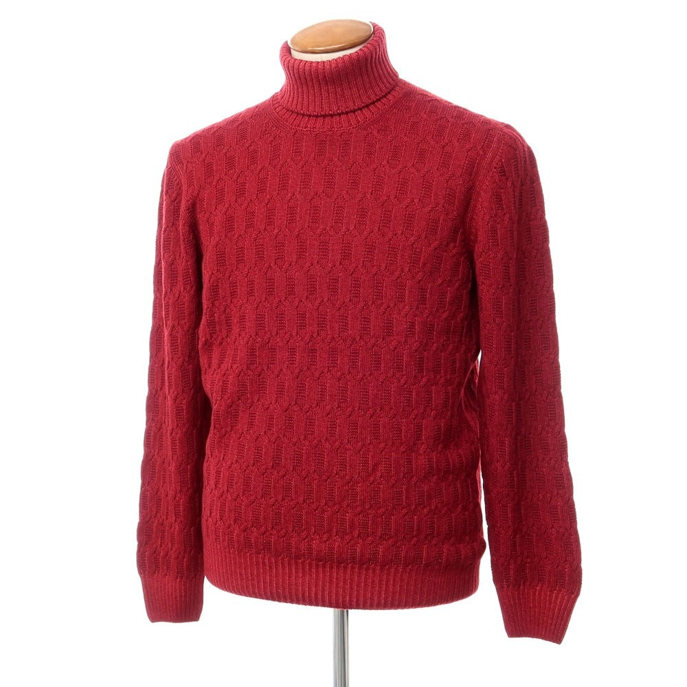 [New] TAGLIATORE Wool Turtleneck Knit Dark Red [Size 50] [RED] [A/W] [Condition Rank N] [Men&