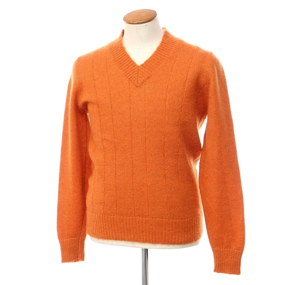 [New] TAGLIATORE Mohair Cotton V-neck Knit Orange [Size 48] [ORG] [A/W] [Condition Rank N] [Men&