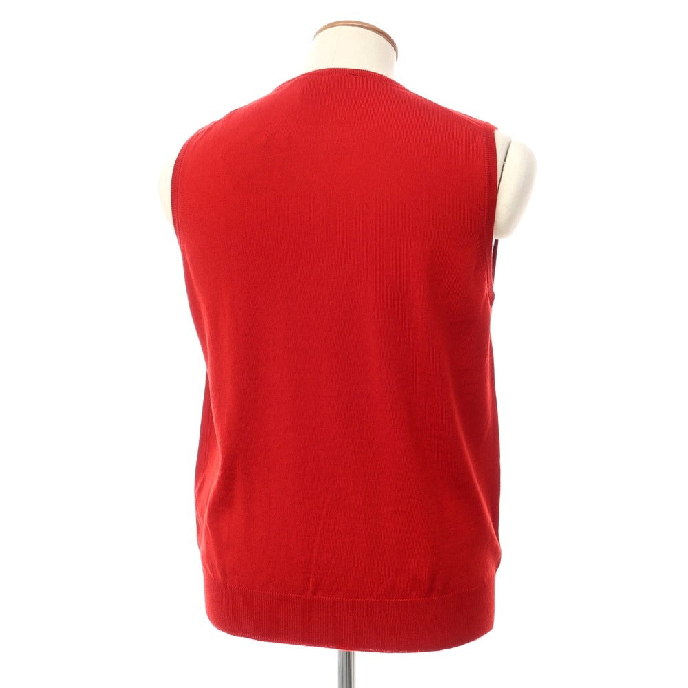 [New] TAGLIATORE Wool High Gauge Knit Vest Red [Size 50] [RED] [A/W] [Condition Rank N] [Men&