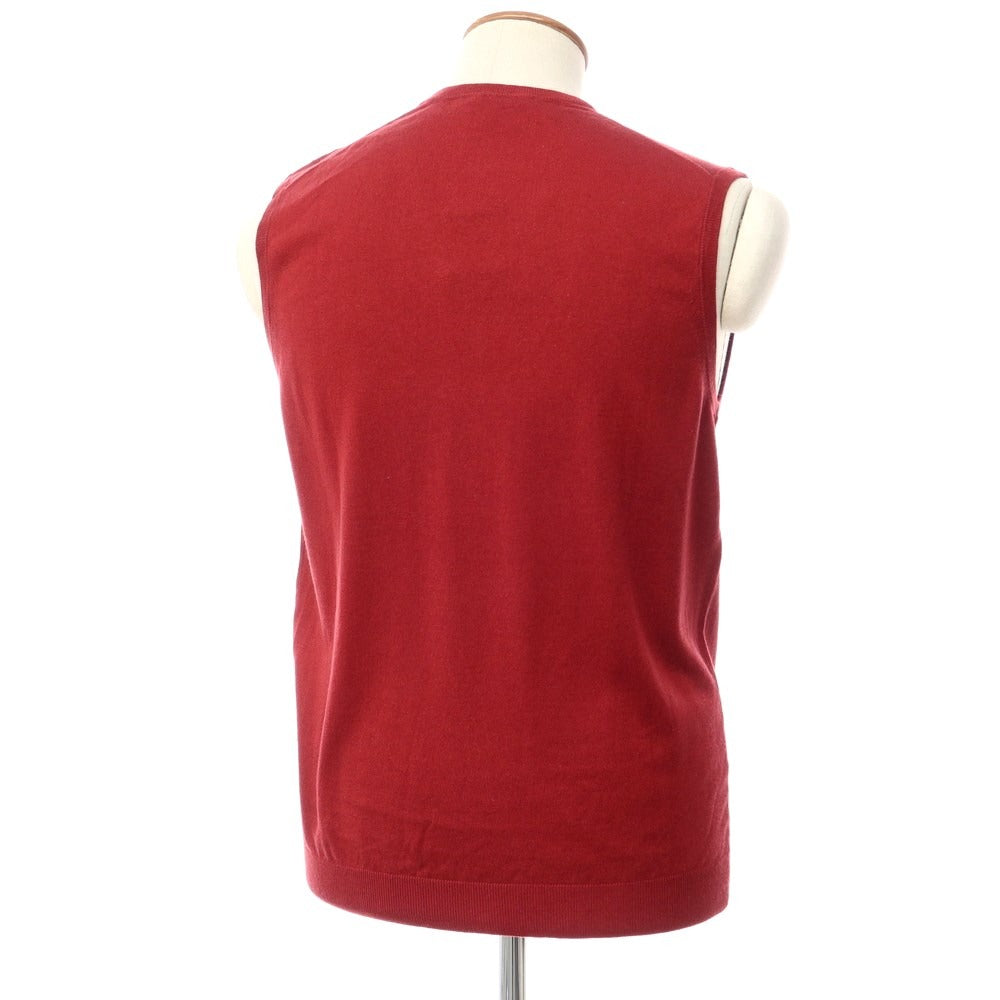 [New] TAGLIATORE Silk Cashmere High Gauge V-neck Knit Vest Bordeaux [Size 50] [RED] [A/W] [Condition Rank N] [Men&