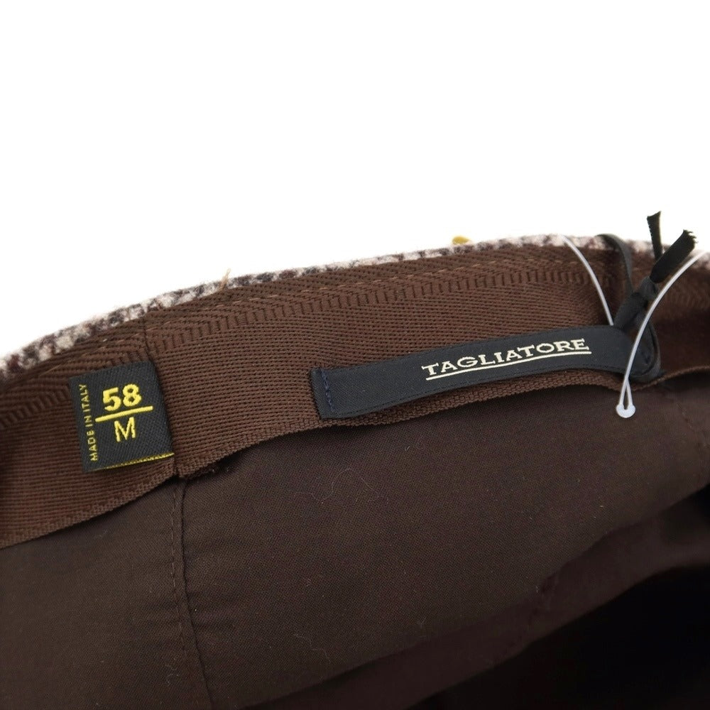 [New] TAGLIATORE hunting cap
 Brown x Bordeaux [Size 58] [BRW] [A/W] [Condition Rank N] [Men&