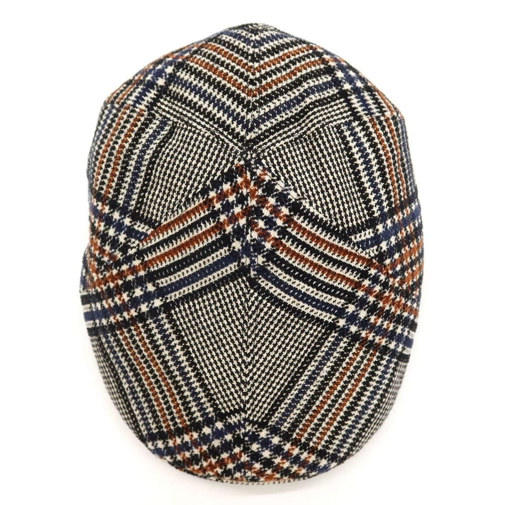 [New] Tagliatore TAGLIATORE DONALD Cotton wool check hunting hat Black x beige x brown [Size 58] [BLK] [A/W] [Condition rank N] [Men&