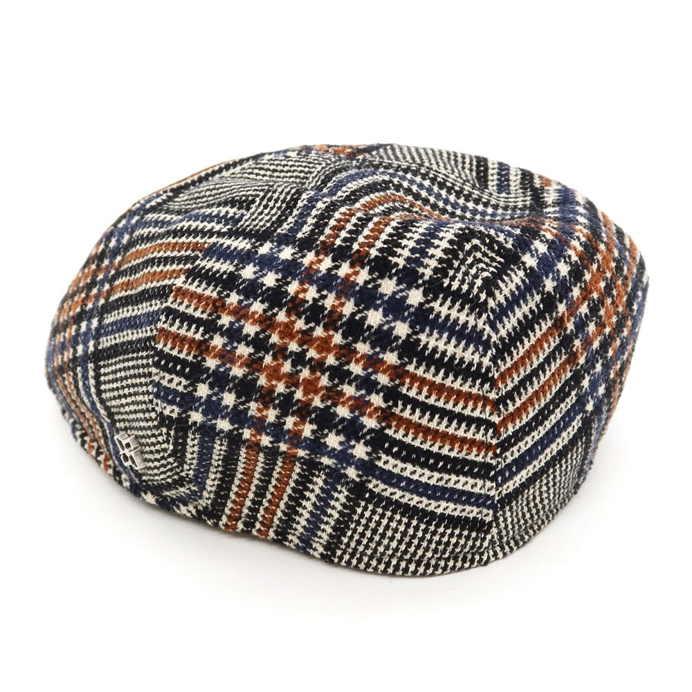 [New] Tagliatore TAGLIATORE DONALD Cotton wool check hunting hat Black x beige x brown [Size 58] [BLK] [A/W] [Condition rank N] [Men&