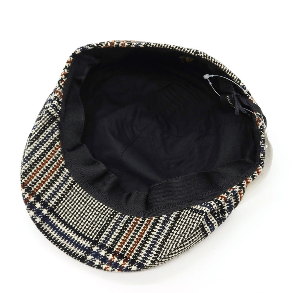 [New] Tagliatore TAGLIATORE DONALD Cotton wool check hunting hat Black x beige x brown [Size 58] [BLK] [A/W] [Condition rank N] [Men&