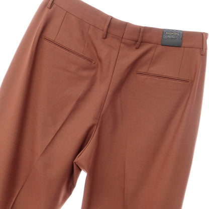 [New] TAGLIATORE Stretch Polyester Wool Slacks Pants, Terracotta Brown [Size 50] [BRW] [A/W] [Condition Rank N] [Men&